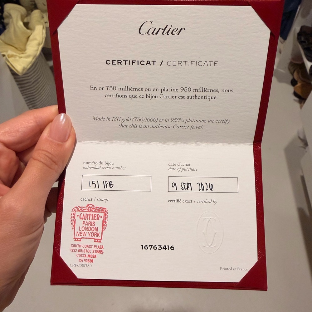 Authentic never worn Cartier 18k white gold love bracelet - Picture 2 of 5